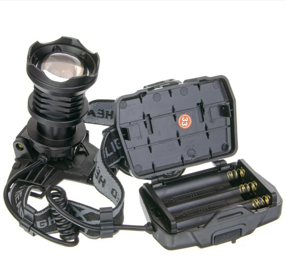 Фонарь налобный многофункциональный, яркий Огонь HТ-799-P90