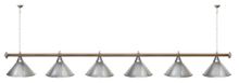 Лампа STARTBILLIARDS 6 пл. (плафоны золотые,штанга золотая,фурнитура золото)