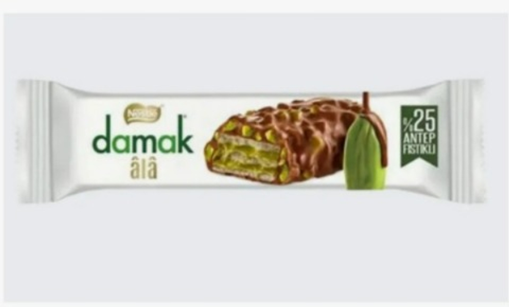 Батончик с фисташками в молочном шоколаде Nestle Damak 30г (12шт)   Турция