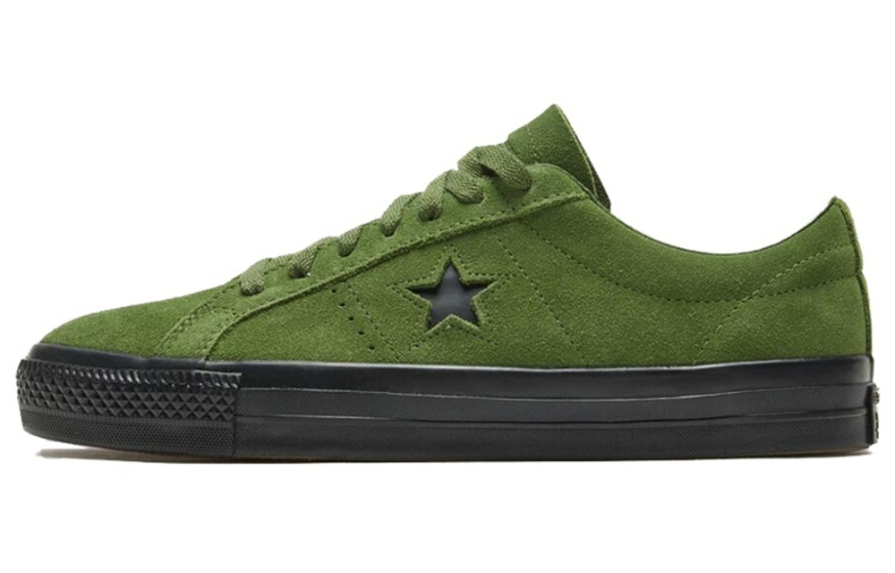 Converse One Star Pro retro casual non-slip wear-resistant low-top sneakers for men and women the same green