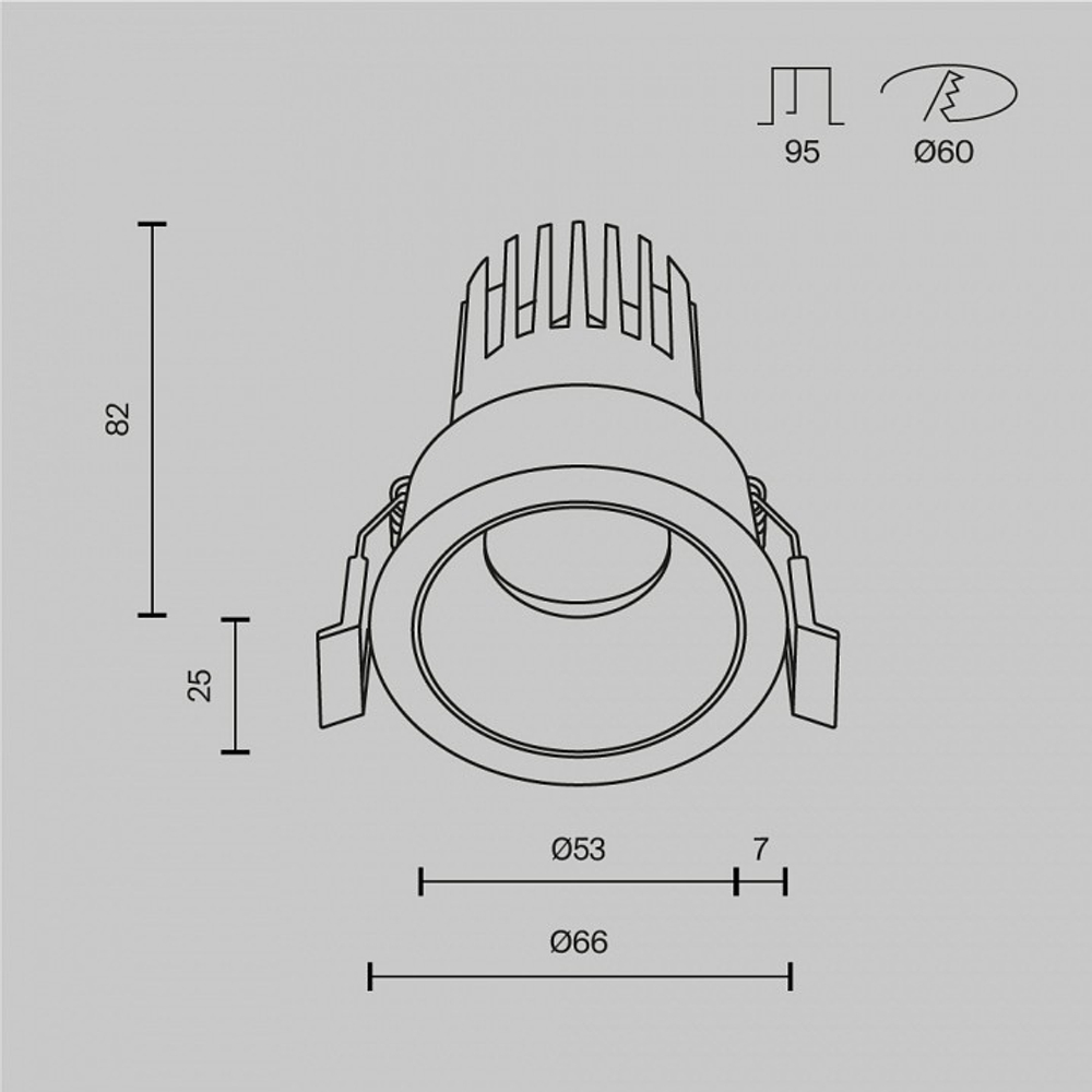 Встраиваемый светильник Maytoni Technical  DL115-10W-3K-W