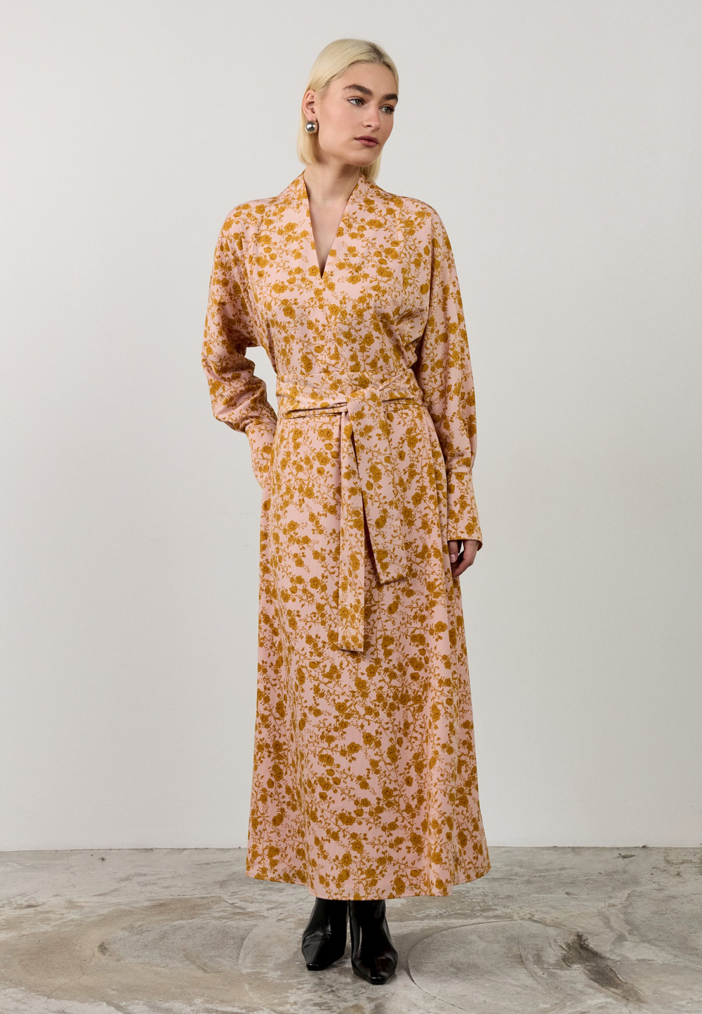 Платье макси цветок