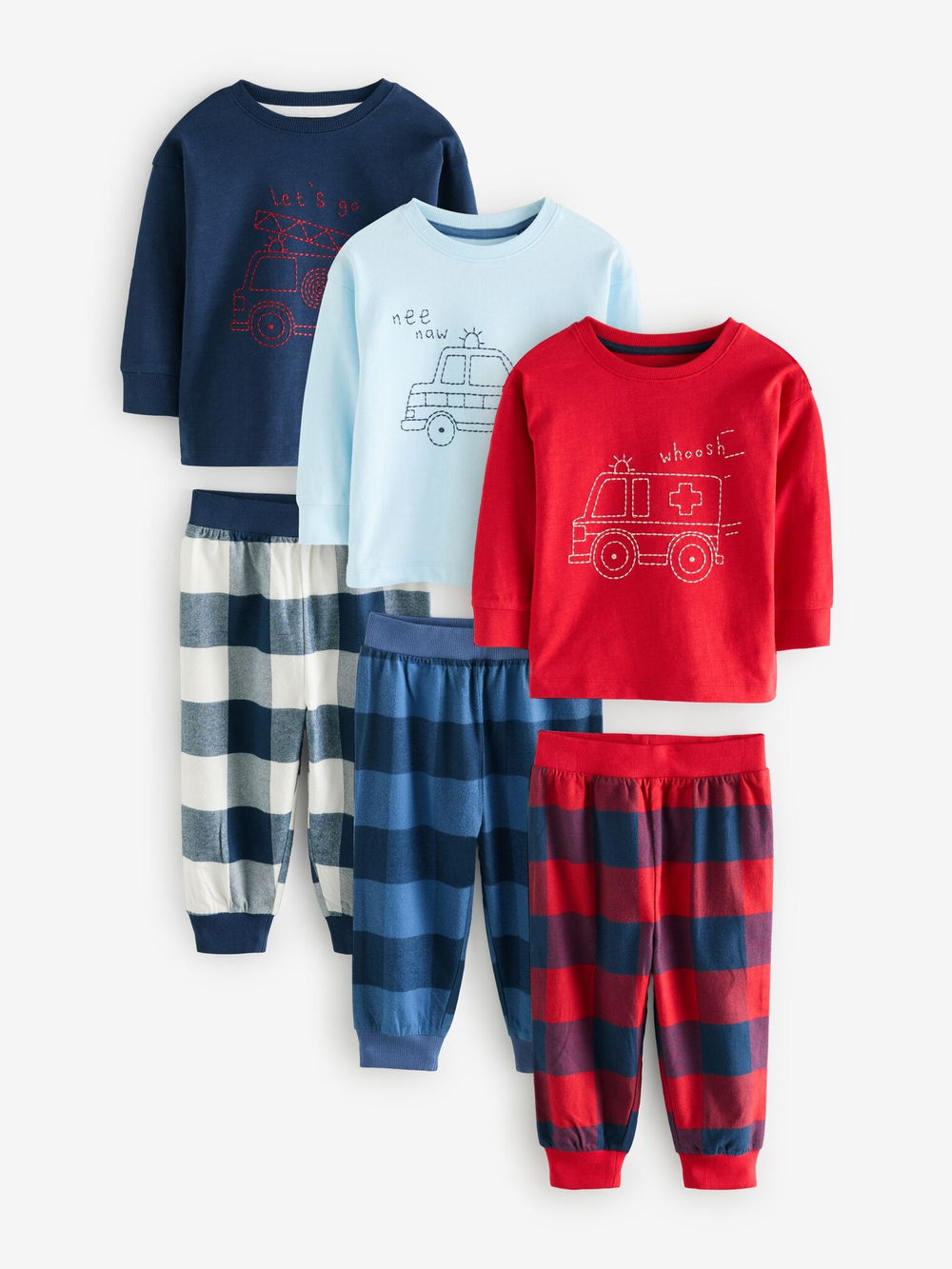 Пижама для мальчика Next B27-290, 3 шт., Синий, Красный