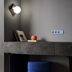 Накладка для розетки с заземлением и защитными шторками, S70 (деним)