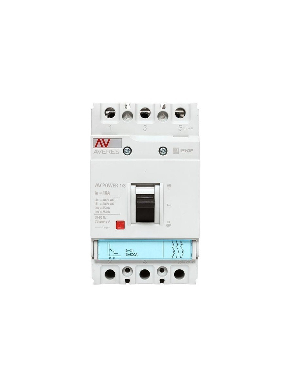 Выключатель автоматический 3п 16А 35кА AV POWER-1/3 TR AVERES EKF mccb-13-16-TR-av