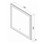 Зеркало Loranto Фиона 60х80 с подсветкой, сенсорный выключатель с функцией диммера (CS00098017)