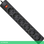 Сетевой фильтр Defender DFS 151 черный (99494)