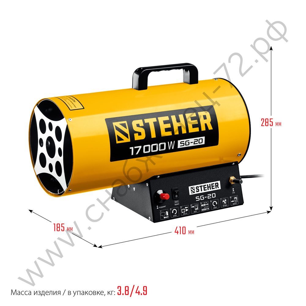 STEHER 17 кВт, газовая тепловая пушка (SG-20)
