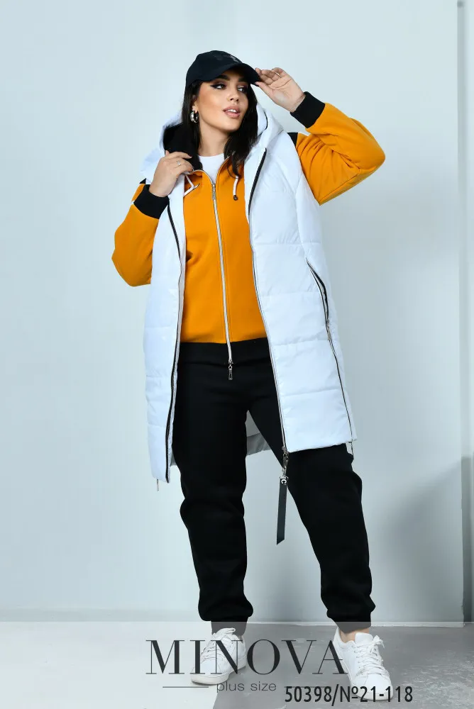 Костюм 21-118-горчица-белый Minova