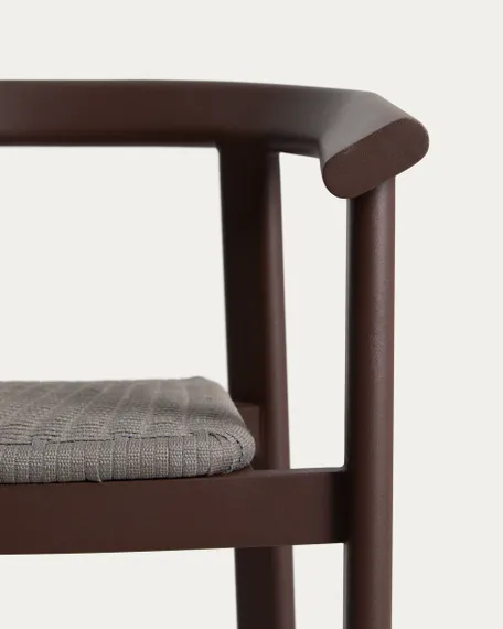 Уличный барный стул Erice из алюминия и веревки коричневого цвета, 75 см