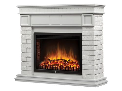 Портал Firelight Bricks 25 камень белый, белая эмаль