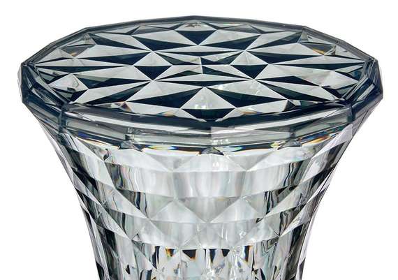 Столик-табурет Rock прозрачный серый