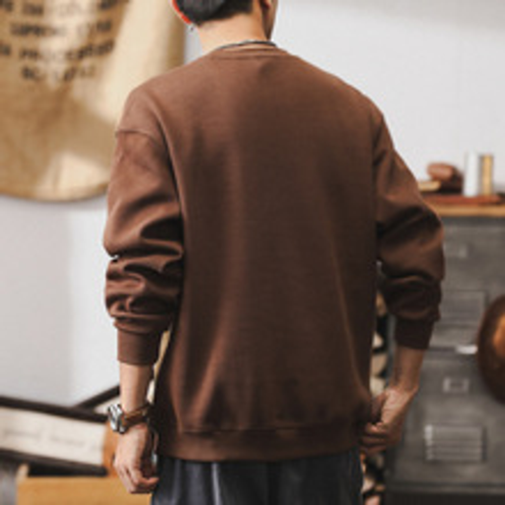 Американский ретро свитер мужской с вставками от бренда Jerrueno