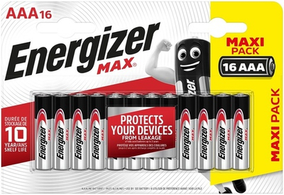 Батарейки Energizer MAX LR03/AAA 16BL 7638900425864