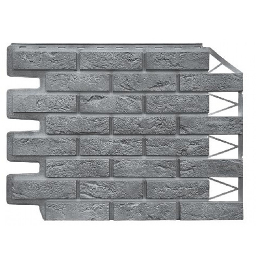 Фасадные панели (Цокольный Сайдинг) Fineber Кирпич Баварский Асфальт