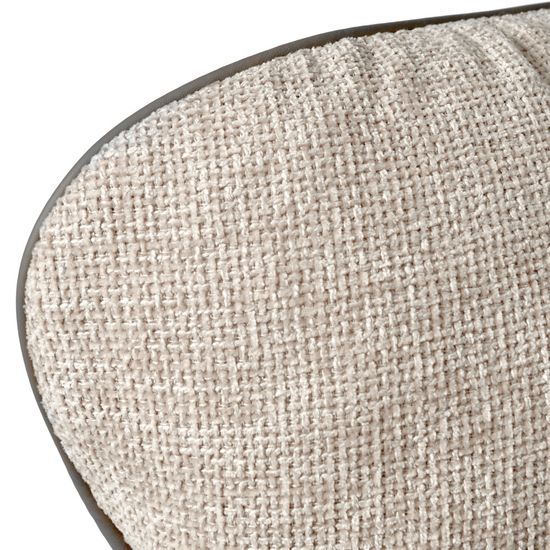 Комплект кресло HUG светло-серый, экокожа, шенилл с оттоманкой светло-серый, экокожа