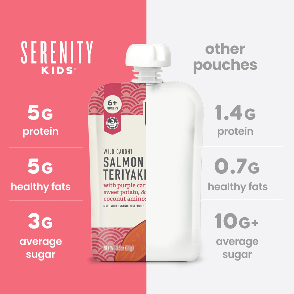 Serenity Kids, лосось дикого улова терияки, для детей от 6 месяцев, 99 г (3,5 унции)