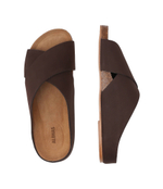 Кожаные шлепанцы Alohas - коричневый(S100325)