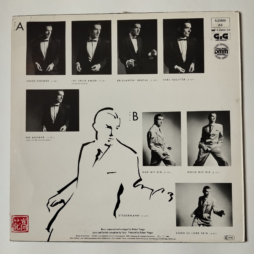 Винтажная виниловая пластинка LP Falco Junge Roemer (Germany 1984)