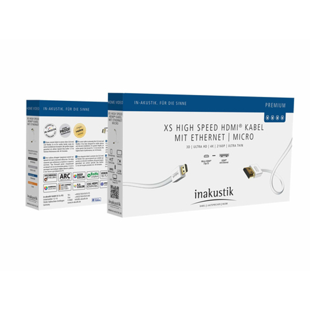 Кабель HDMI 4K in-akustik Premium HDMI Mini (00423215), 1.5 метра