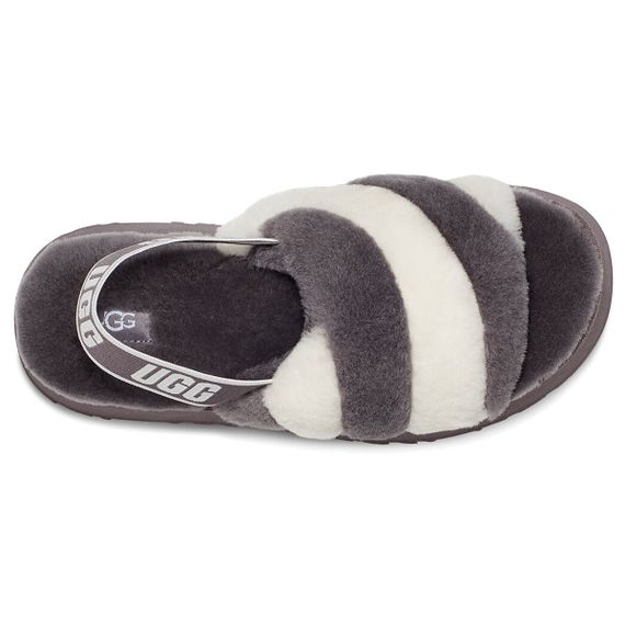 Ugg Disco Stripe Slide 'Gray White'