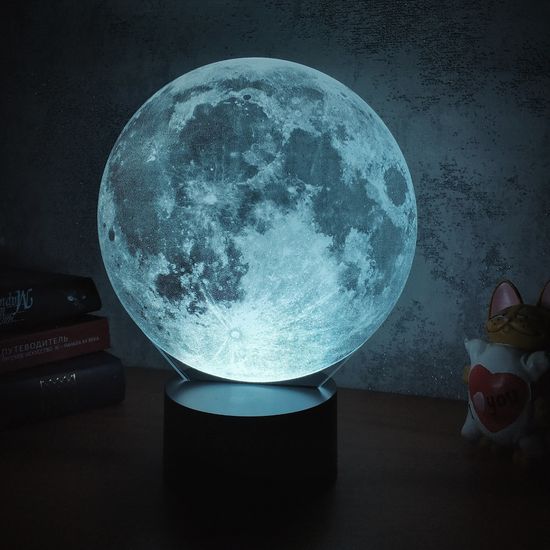 3D лампа Луна