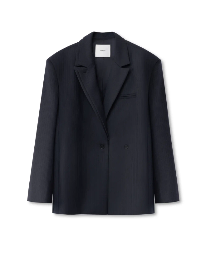 Пиджак из шерсти в тонкую полоску