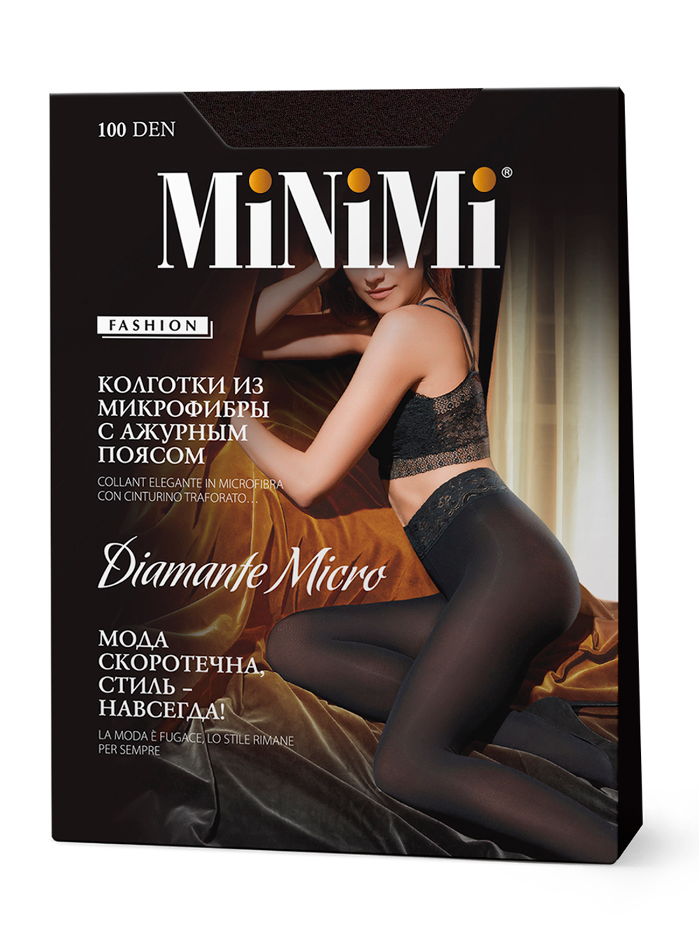 MiNiMi DIAMANTE MICRO 100 (кружевной пояс микрофибра)