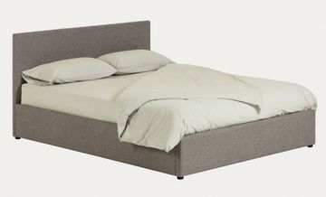 Nahiri La Forma Мягкая серая кровать для матраса размером 150 x 200 см