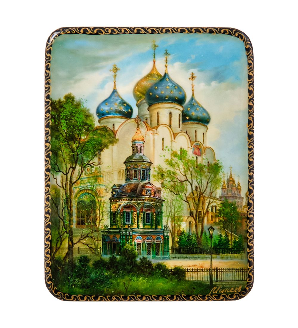 ШК-19/38-B Шкатулка в технике декупаж «Загорск» (10х8х3,5)