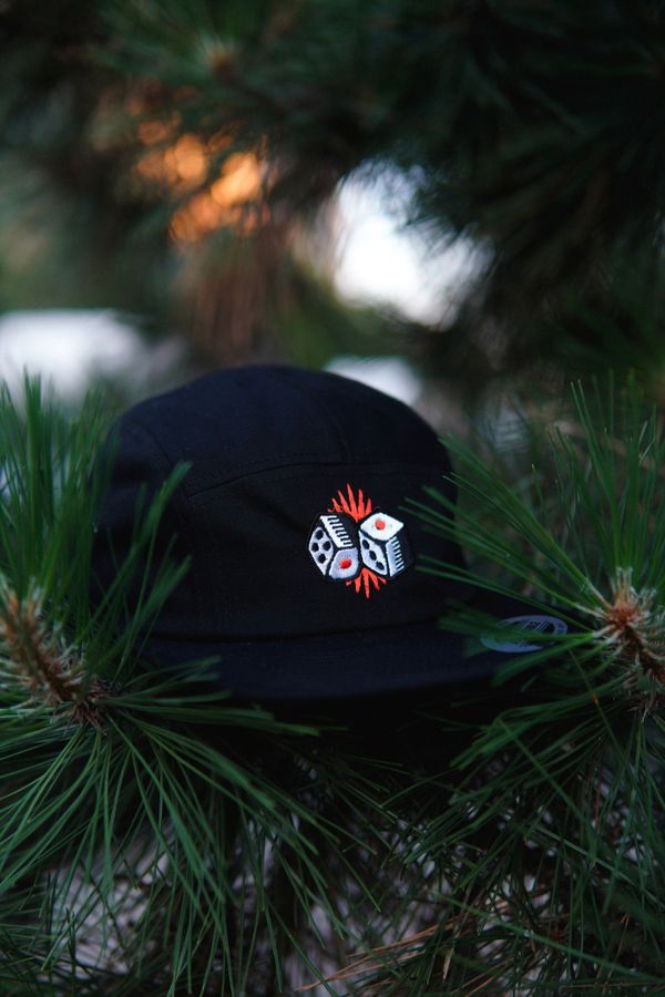 Кепка 5-panel cap Bones Черная - фото 6