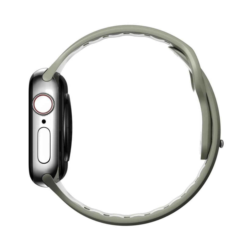 Спортивный ремешок Nomad Sport Slim Band для Apple Watch 38, 40, 41 и 42 мм Водостойкий ремешок из фторэластомера с застёжкой pin-and-tuck из нержавеющей стали. На запястье обхватом 135–175 мм