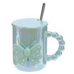 GAEM Кружка с крышкой и ложкой, 380 мл, L11,5 W9 H11 см, 4в.