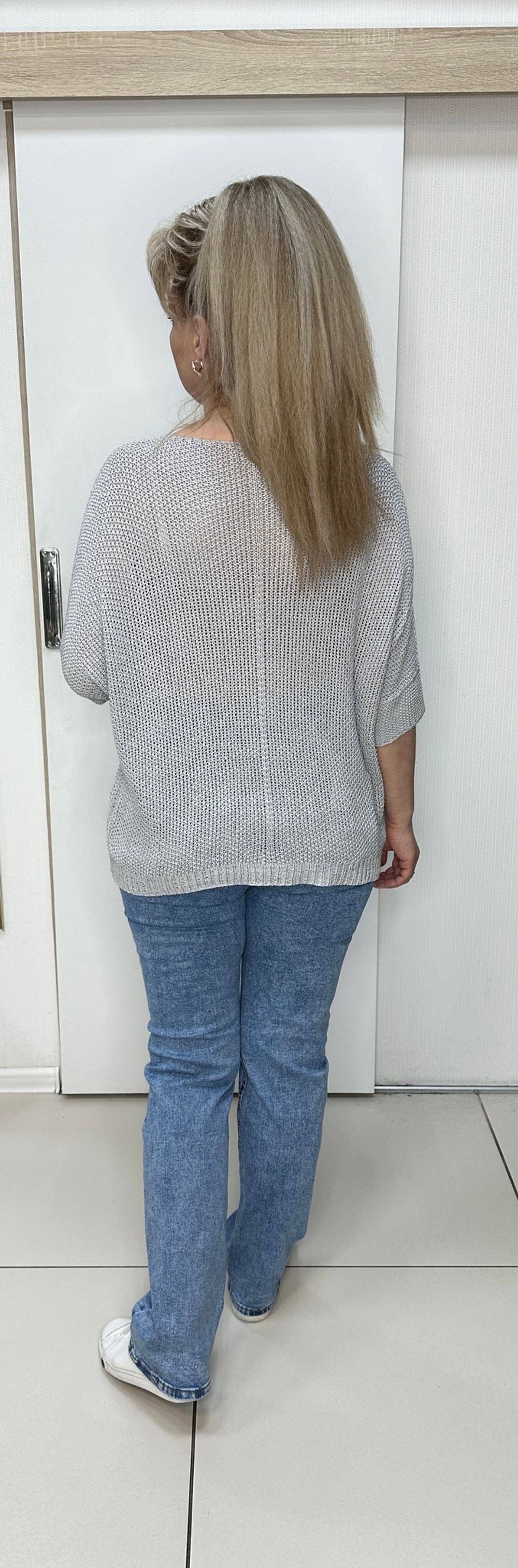 Синие джинсы "трубы" прямые на резинке