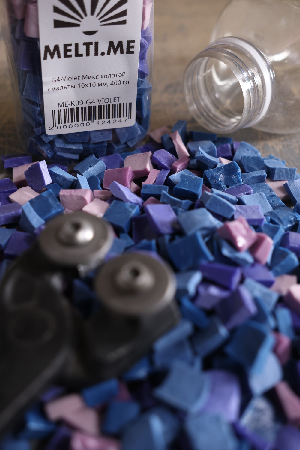 G4-Violet Микс колотой смальты 10х10 мм, 400 гр