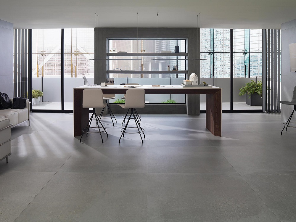 Plain Cement Light-Grey Matt Спеченный камень 120*270/0.6
