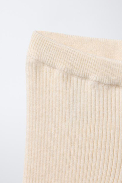 ZARA БРЮКИ FLARE В РУБЧИК, СЛОНОВАЯ КОСТЬ