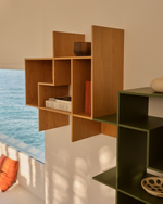 Модульный стеллаж Ina из шпона дуба с натуральной отделкой 80 x 80 см