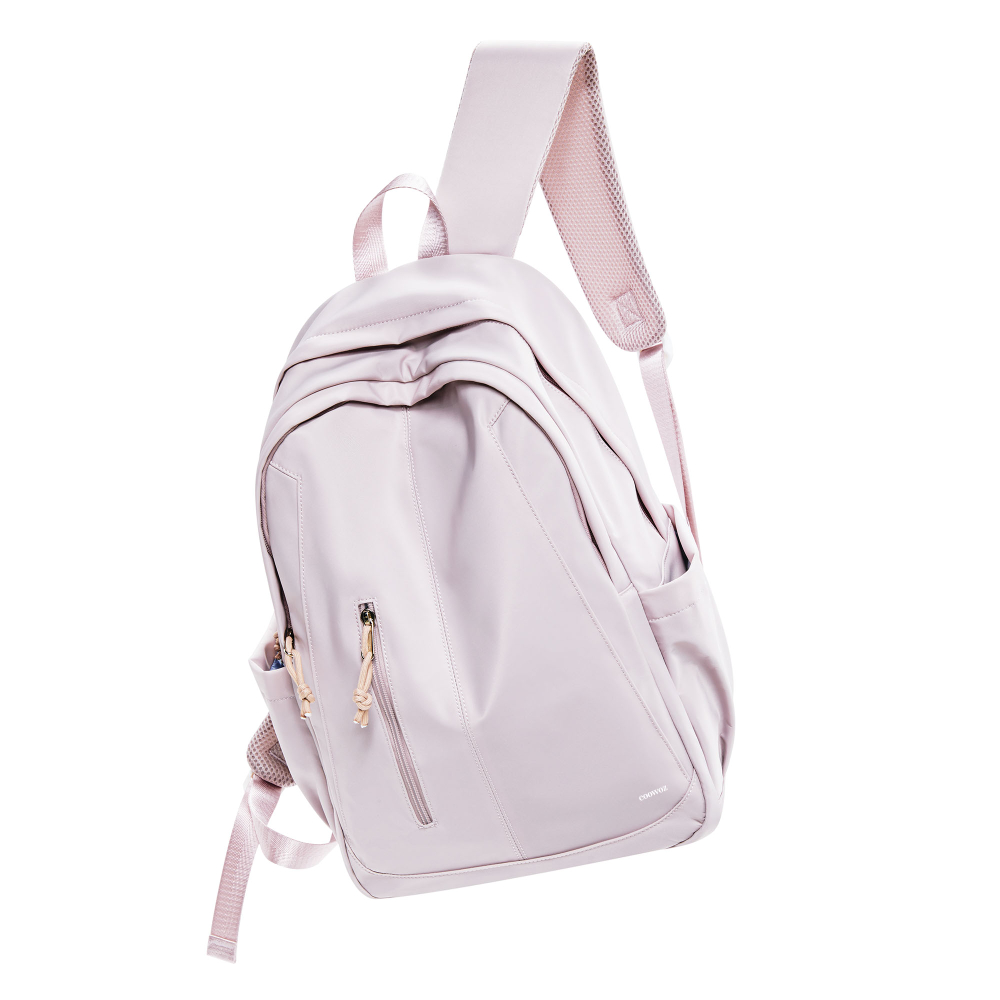 COOWOZ Nylon Backpack Regular Unisex Ecru/Red/Pink Purple/Black/Peacock Blue