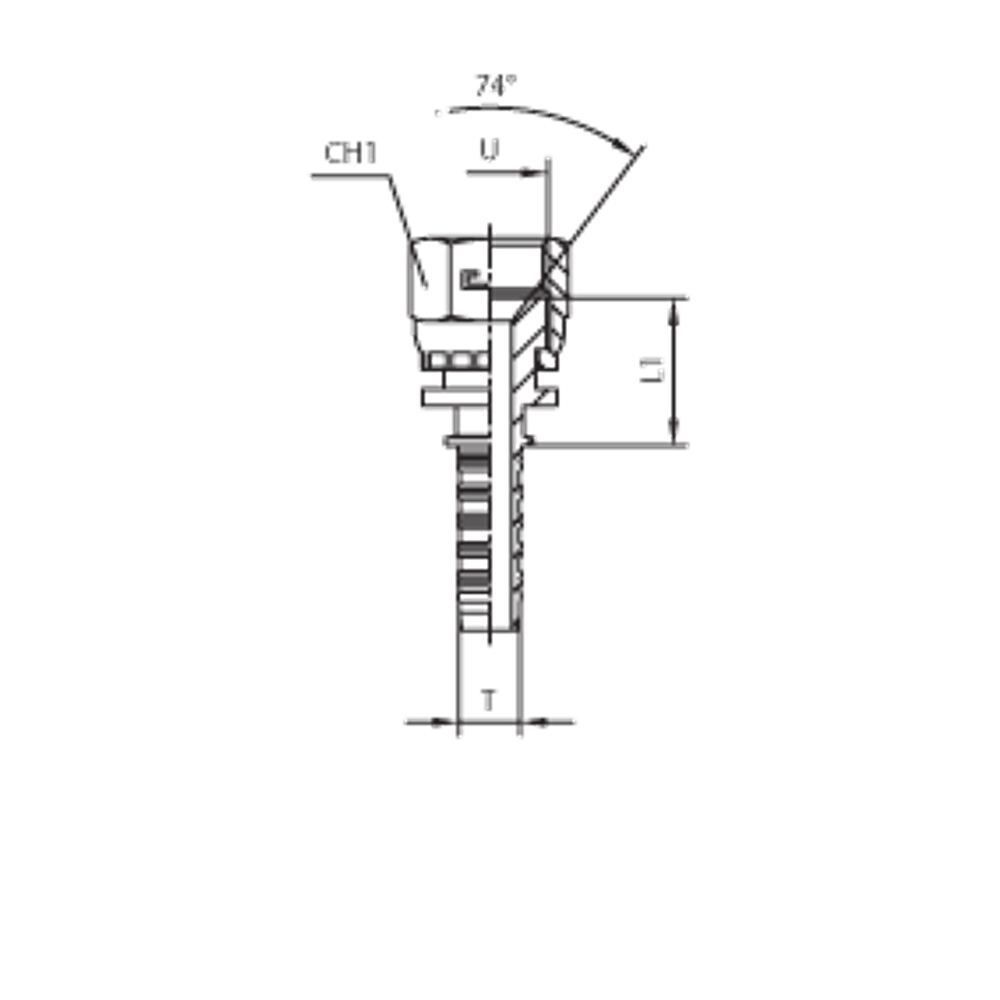 Фитинг DN 12 JIC (Г) 3/4 CAST