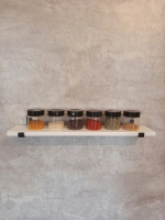 Полка настенная прямая лофт на кронштейнах для специй