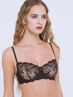 Бюстгальтер с мягкой полупрозрачной чашкой (Размер: 80F) (Цвет: черный)