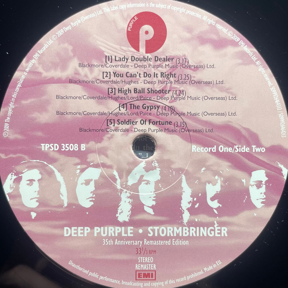 Deep Purple ‎– Stormbringer 2LP (Англия 2009г.)