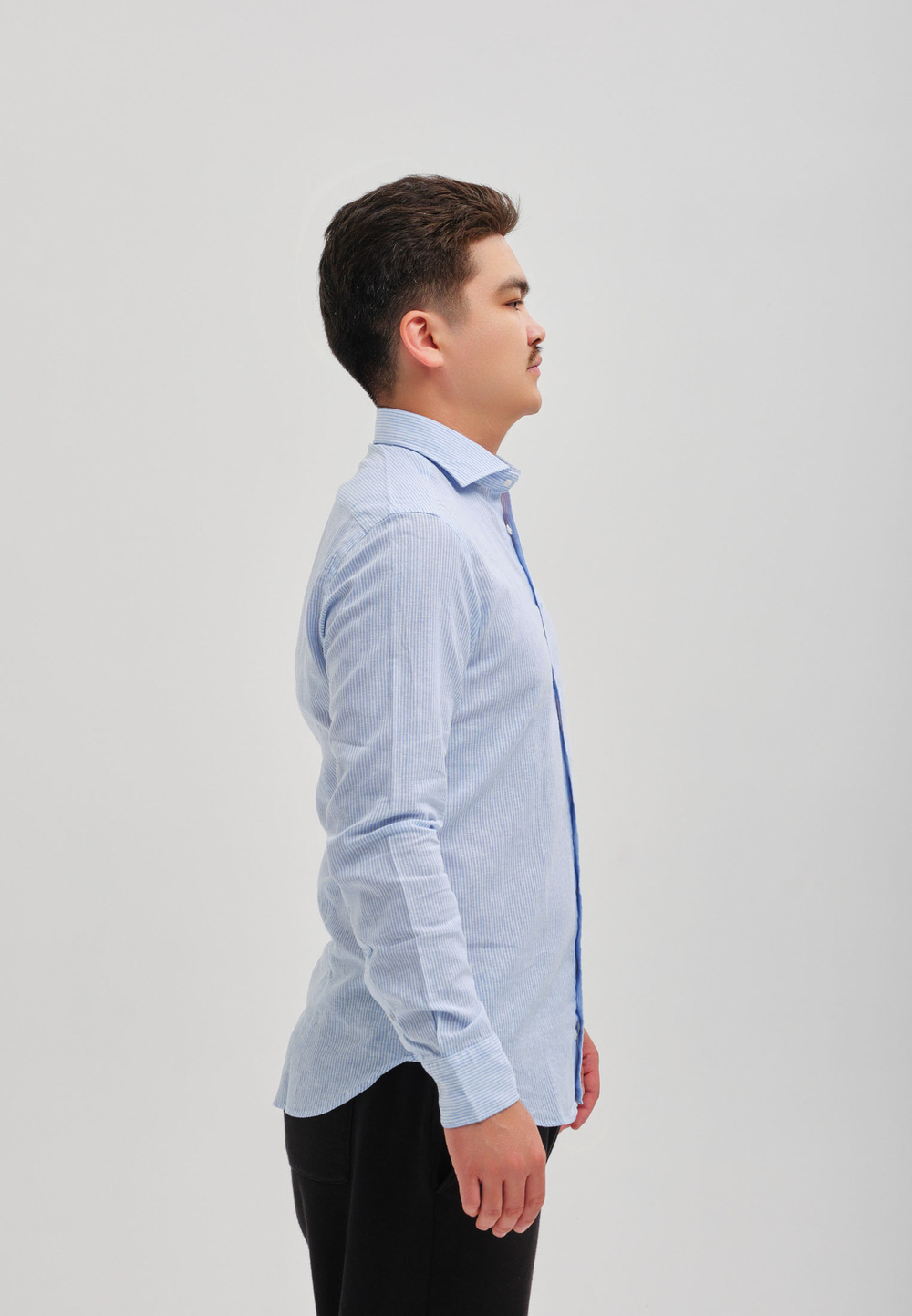 Рубашка мужская Лен LIGHT BLUE