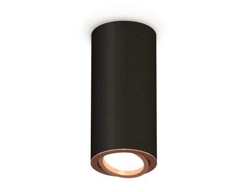 Комплект накладного светильника Ambrella light Techno Spot XS7443005 SBK/PPG черный песок/золото розовое полированное (C7443, N7005)