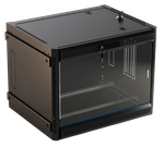 Шкаф настенный 19", 18U Hyperline TWB-FC-1866-GP-RAL9004