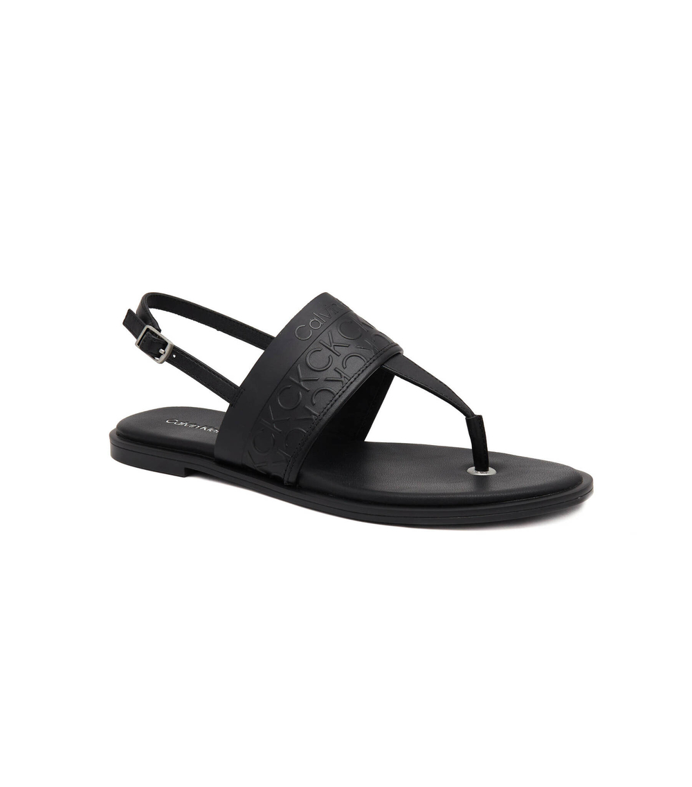 Кожаные босоножки almond tp sandal - hf mono Calvin Klein - черный(HW0HW01536)