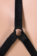 Контурный бюстгальтер на косточках с манишкой и трусики Candy Girl чёрные OS