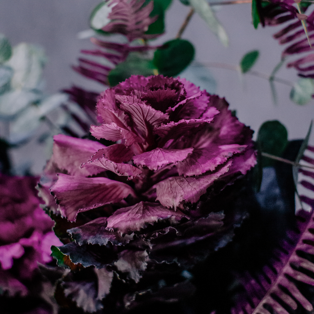 54. Дерзкий насыщенный букет с брассикой