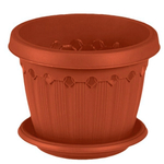 Кашпо "Флавия" 23 л с поддоном цвет терракотовый